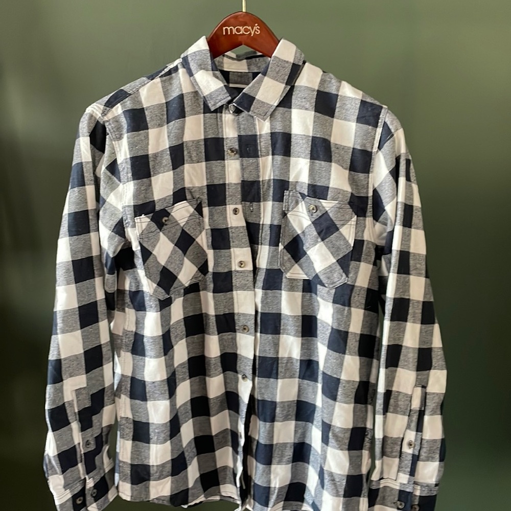 Original Bruno Supersoft Long Sleeve Button Down Checkered Shirt (Size M)